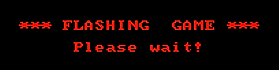 Virtual Boy flashing game please wait screen